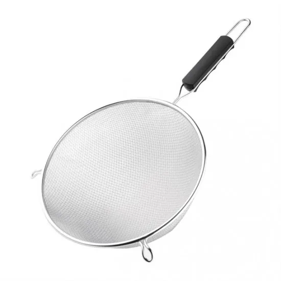 Vogue Dbl Mesh Sieve Black Handle 26cm