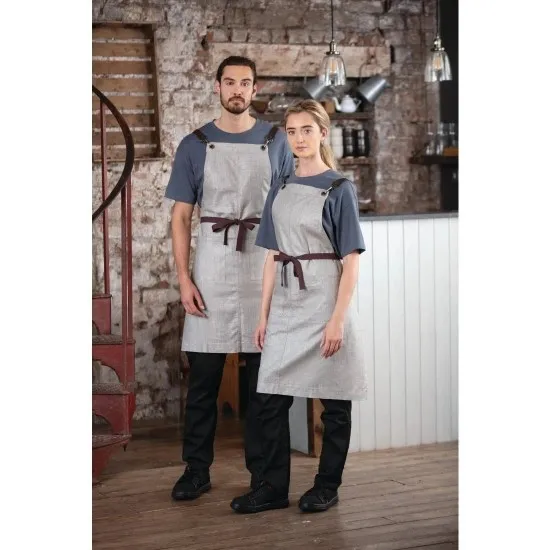 Southside Linen Blend Bib Apron