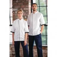 Southside Band Collar Jacket White - Size L