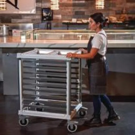 Elbow height gastronorm trolley