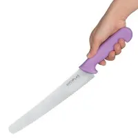 Hygiplas Pastry Knife Serrated Purple 10''