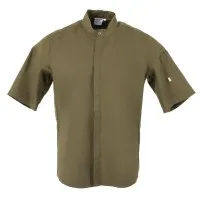 Southside Band Collar Chef Jacket Khaki Size Xl