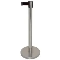 Bolero Polished Barrier With Black Strap 3m