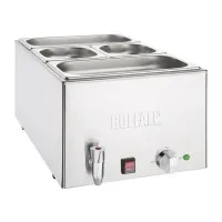 Buffalo Bain Marie With Tap And Pans (2 X Gn 1/3 And 2 X Gn 1/6) Included