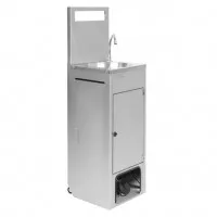 Vogue Mobile Hand Wash Station 12.5ltr + Waste Containers