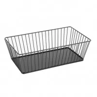 Olympia Wire Food Display Tray Rectangular Black - 280x180x100mm