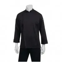 Chefworks Unisex Hartford Lightweight Chef Jacket Black Xxl