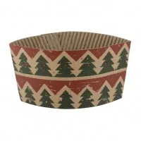 Christmas Cup Sleeves-12oz Hot Cups Recyclable (pack 100)