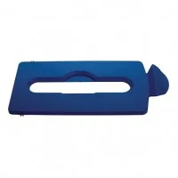 Rubbermaid Sjrs Stream Topper Paper Slot Lid Blue
