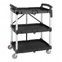 Vogue 3 Tierfolding Trolley Black
