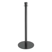 Bolero Flat Base Barrier Posts Black (2 Pack)