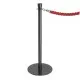 Bolero Flat Base Barrier Posts Black (2 Pack)