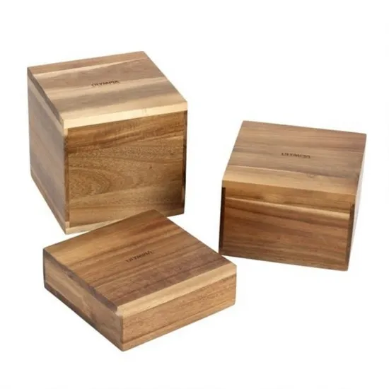 Olympia Acacia Riser Blocks 50/100/150(h)mm (set Of 3)