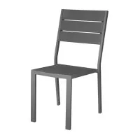 Bolero Valetta Grey Slatted Side Chair (4 Pack)
