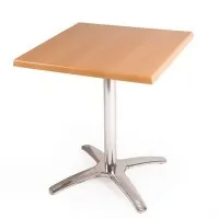Bolero Square Beech Table Top & Base Combo 680h X 650w X 560d