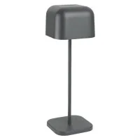 Olympia Lucca Table Lamp Squared Dome Grey 300mm