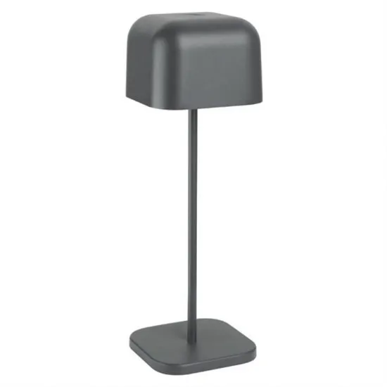 Olympia Lucca Table Lamp Squared Dome Grey 300mm