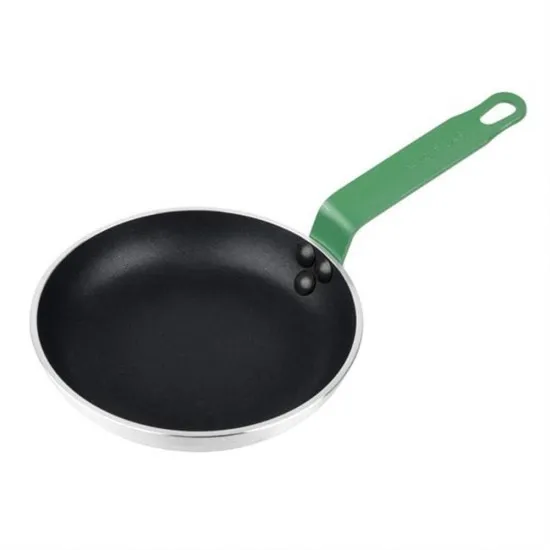 Hygiplas Aluminium Non-stick Teflon Frying Pan Green Handle 20cm