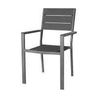 Bolero Valletta Grey Slatted Armchairs (4 Pk)