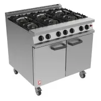 Falcon 6 Burner Dominator Plus Oven Range G3101 Propane Gas With Castors