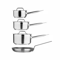 Nisbet Essential Cook Like A Pro 4 Piece Saucepan &frying Pan Set