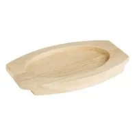 Olympia Cast Iron Oval Eared Dish Hevea Board 210x120x19.5mm