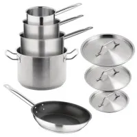 Vogue Cook Like A Pro5-piece S/s Cookware 120mm Aluminium N/s