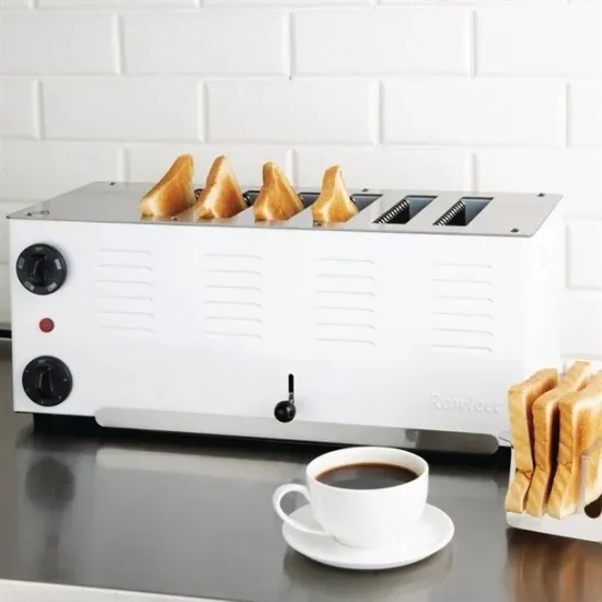 Rowlett Regent 6 Slot Toaster White With Spare Elements