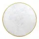 Bolero Table Round White Marble With St/st Rim - 600mm
