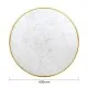 Bolero Table Round White Marble With St/st Rim - 600mm