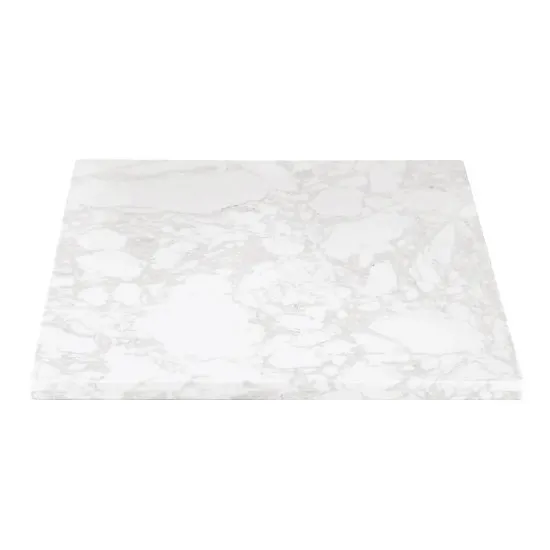Bolero Table Square White Marble - 600mm