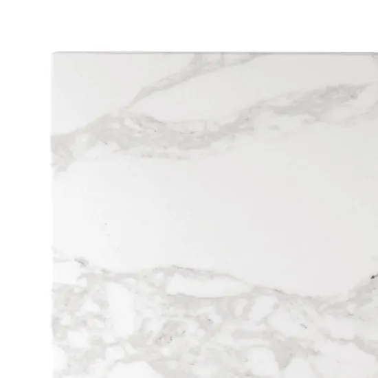Bolero Table Square White Marble - 600mm