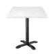 Bolero Table Square White Marble - 600mm