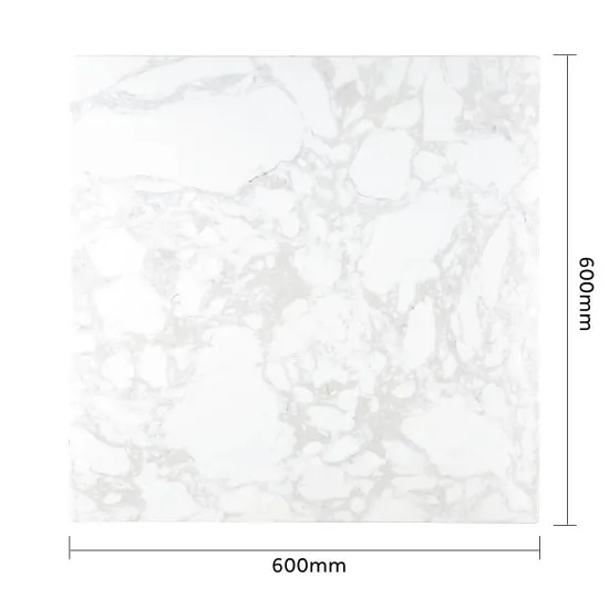 Bolero Table Square White Marble - 600mm