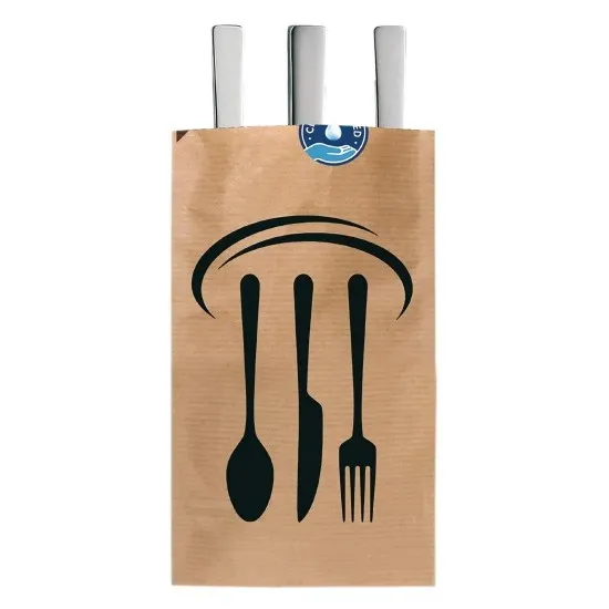 Kraft Sealable Paper Cutlery Bag (box 2000)