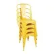 Bolero Steel Chair Yellow (pack 4)