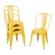 Bolero Steel Chair Yellow (pack 4)