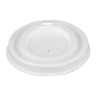 Fiesta Compostable Bagasse Hot Cup Lid - 80mm For 8oz Cup (pack 1000)