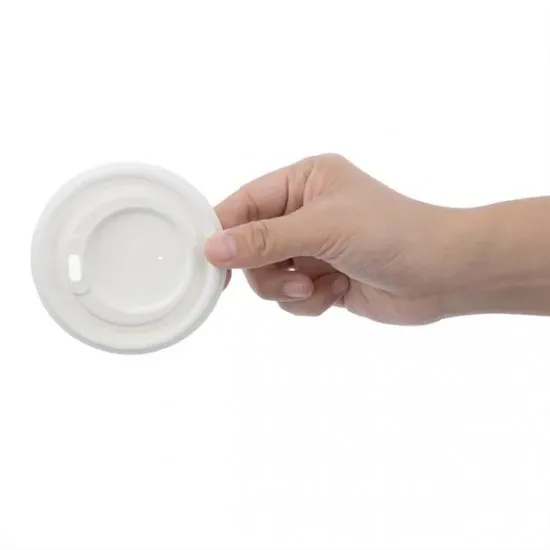 Fiesta Compostable Bagasse Hot Cup Lid - 80mm For 8oz Cup (pack 1000)