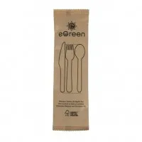 Egreen 4in1 Birch Wood Meal Service Pack Kraft Paper Wrapped (pack 250)