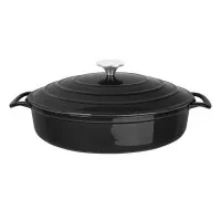 Vogue Saute Pan Round Black - 3.5ltr 280x65mm