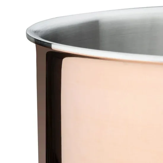 Vogue Induction Tri-wall Copper Saucepan - 200x100mm