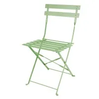 Bolero Light Green Pavement Style Steel Folding Chairs (pack 2)