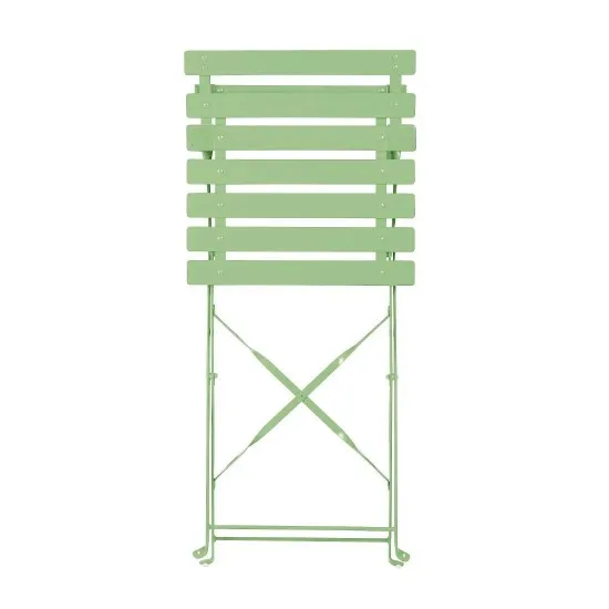 Bolero Light Green Pavement Style Steel Folding Chairs (pack 2)