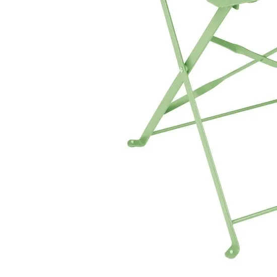 Bolero Light Green Pavement Style Steel Folding Chairs (pack 2)