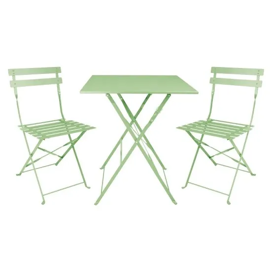 Bolero Light Green Pavement Style Table Square - 600mm