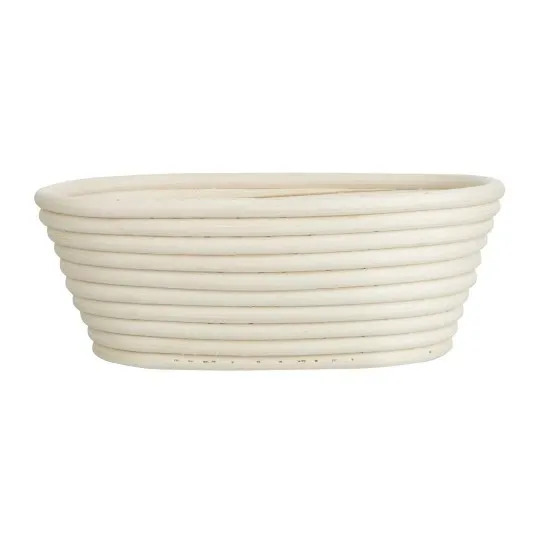 Vogue Rattan Proofing Basket Oval - 210x150x80mm
