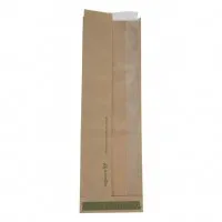 Vegware Kraft Natureflex Side-window Baguette Bag - 102x152x356mm (box 1000)