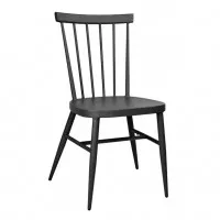Bolero Windsor Aluminium Chairs Black (set 4)
