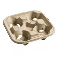 Moulded Pulp Fibre 4 Cup Carrier (pack 180)